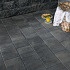 Straksteen 20x30x6 cm grijs/zwart