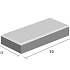 Tegels 30x15x6 cm grijs mv Komo