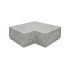 Oud Hollandse hoekstuk traptrede 37x15 cm Grijs ( 90° binnen )