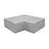 Oud Hollandse hoekstuk traptrede 40x20 cm Grijs ( 90° binnen )