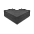 Oud Hollandse hoekstuk traptrede 40x20 cm Carbon ( 90° buiten )