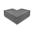 Oud Hollandse hoekstuk traptrede 40x20 cm Antraciet ( 90° buiten )