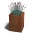 Cortenstaal plantenbak Miami 30x30x80 cm