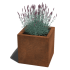 Cortenstaal plantenbak Miami 40x40x80 cm