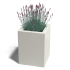 Gepoedercoat staal plantenbak Miami 30x30x80 cm ( RAL9010 )