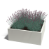 Gepoedercoat staal plantenbak Miami 120x120x40 cm ( RAL9010 )