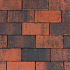 Betonstraatsteen 8 cm rood/zwart komo