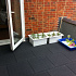 Rubbertegel 50x50x2,5 cm zwart (valhoogte 87cm)