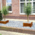 Cortenstaal plantenbak Miami 60x60x30 cm