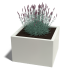 Gepoedercoat staal plantenbak Miami 60x60x40 cm ( RAL9010 )