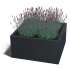 Gepoedercoat staal plantenbak Miami 60x60x30 cm ( RAL7016 )