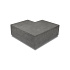 Oud Hollandse hoekstuk traptrede 37x15 cm Antraciet ( 90° buiten )
