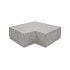 Oud Hollandse hoekstuk traptrede 37x15 cm Grijs ( 90° binnen )