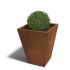 Cortenstaal gelaste plantenbak Cone 80x80x100 cm