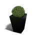 Gepoedercoat staal gelaste plantenbak Cone 60x60x80 cm (RAL9010/RAL9005/RAL7016)