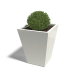 Gepoedercoat staal gelaste plantenbak Cone 80x80x100 cm (RAL9010/RAL9005/RAL7016)