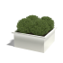 Gepoedercoat staal gelaste plantenbak Alabama met led 100x100x50 cm (RAL9010/RAL9005/RAL7016)