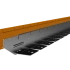 Flexline 100 mm, 220 mm lengte Weervast incl. 3 platte grondpennen en verbindingsplaat