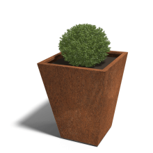 Cortenstaal gelaste plantenbak Cone 80x80x100 cm