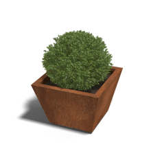 Cortenstaal gelaste plantenbak Cone 60x60x40 cm