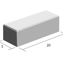 Waalformaat 20x5x8 cm Grijs