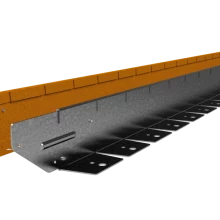 Flexline Corten 10cm L=220cm Incl. 3 platte grondpennen en verbindingsplaat