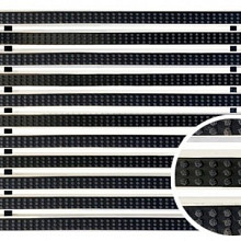 Schoonloper aluminium mat cassetteborstel zwart 60x60x2cm
