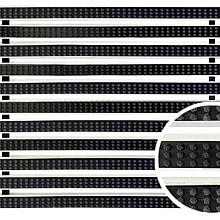 Schoonloper aluminium mat cassetteborstel zwart 100x50x2cm
