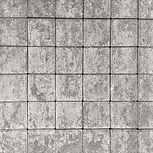 Betonstraatsteen half 6 cm grijs/zwart