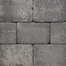 Stonique trommel 20x30x6 cm grijs/zwart