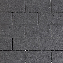 Design brick 6 cm black komo