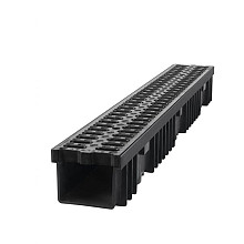 Afvoergoot zwart 100 cm