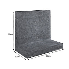L- element 50x50x30x7 zwart