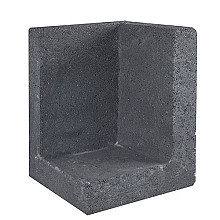 L- element hoekstuk 50x30x30x7 cm zwart