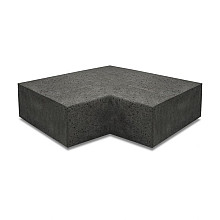 Oud Hollandse hoekstuk traptrede 40x20 cm Carbon ( 90° binnen )