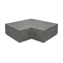 Oud Hollandse hoekstuk traptrede 40x20 cm Antraciet ( 90° binnen )